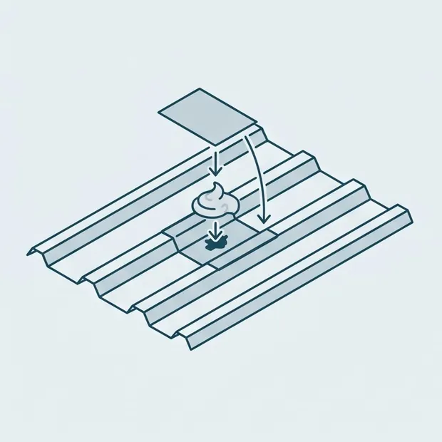 Vá tôn / inox + trám keo